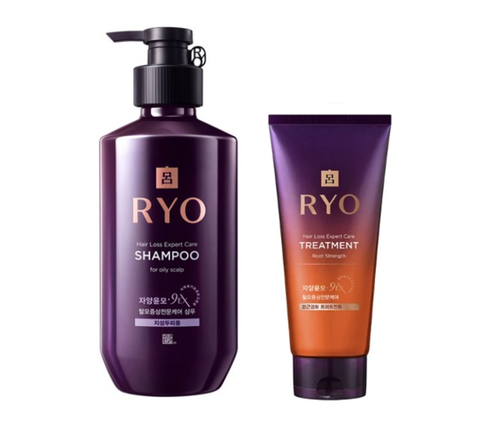 Ryo Jayangyunmo Hair Loss Expert Care Shampoo for Oily Scalp 400ml + Ryo Hair Loss Care Treatment 330ml from Korea