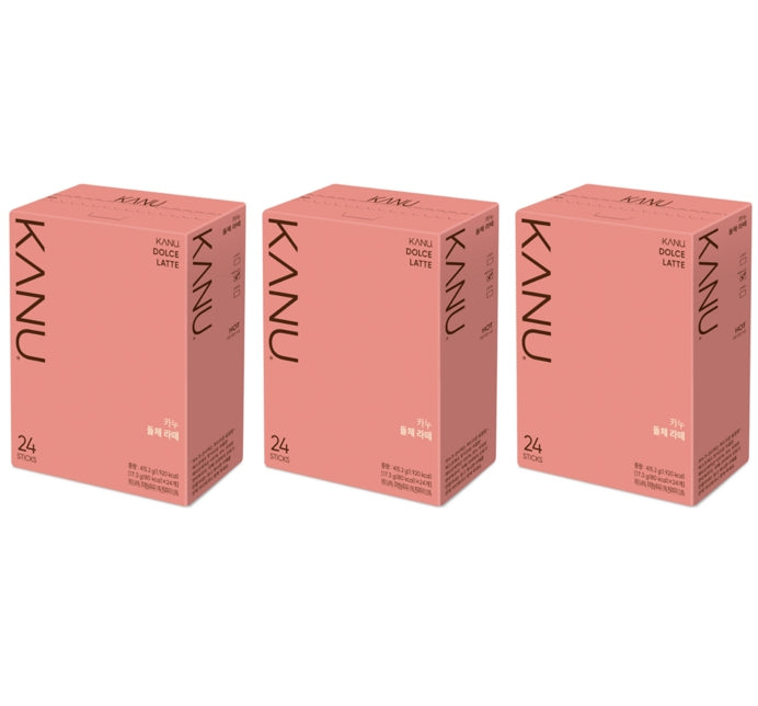 3 x KANU Dolce Latte 24 Sticks – Korean Instant Coffee Mix from Korea by KANU