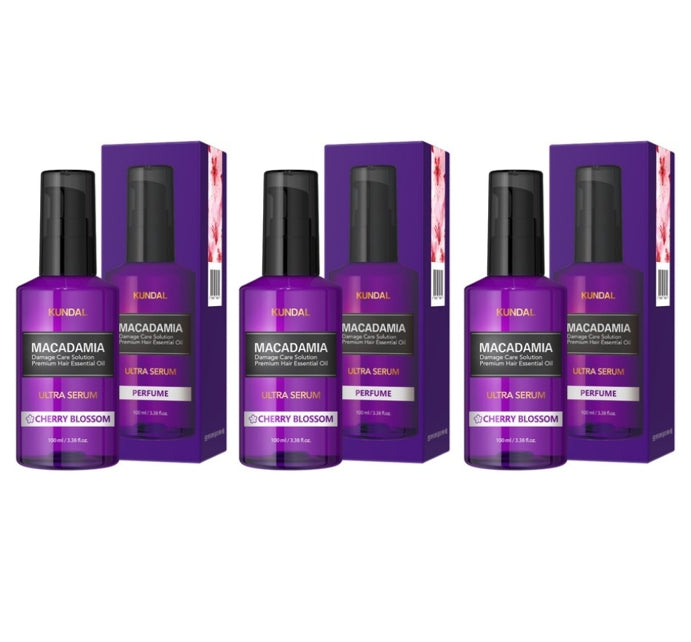 3 x KUNDAL Ultra Serum Hair Essence Cherry Blossom 100ml by KUNDAL