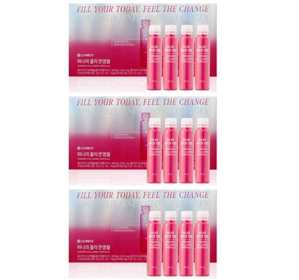 3 x LG H&H Vital Garden HANAMI Collagen Ampoule (25mL x 28ea) from Korea