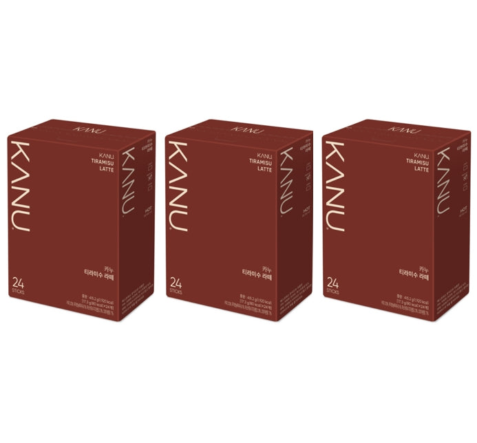 3 x KANU Tiramisu Latte 24 Sticks – Korean Instant Coffee Mix from Korea by KANU