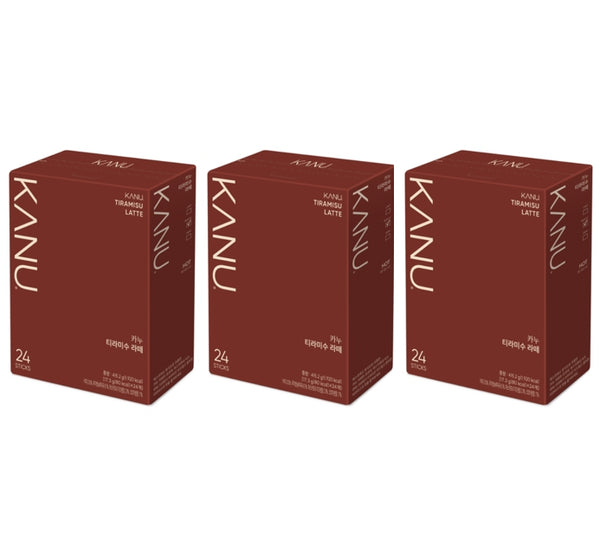 3 x KANU Tiramisu Latte 24 Sticks – Korean Instant Coffee Mix from Korea by KANU