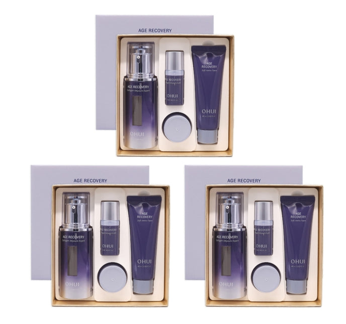 3 x O HUI Age Recovery Collagen Ampoule Expert Aug. 2026 Set (4 Items) from Korea
