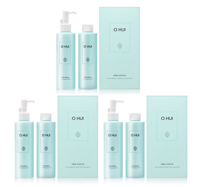 3 x O HUI Clear Science Inner Cleanser Refresh Set (2 Items) from Korea