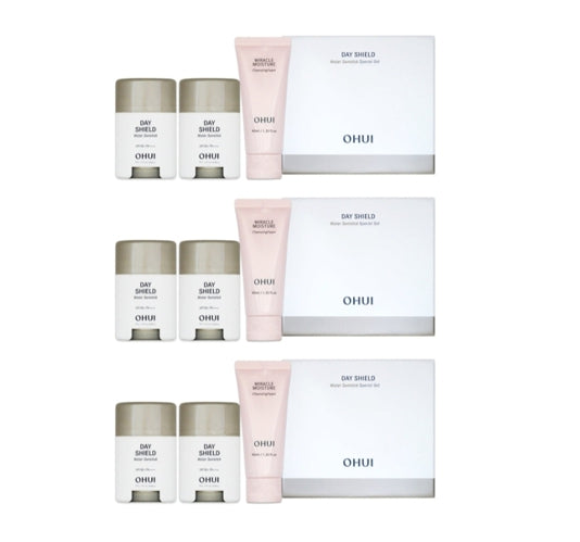 3 x O HUI Day Shield Water Sun Stick Duo Jan. 2026 Set (3 Items) SPF50+, PA++++ from Korea