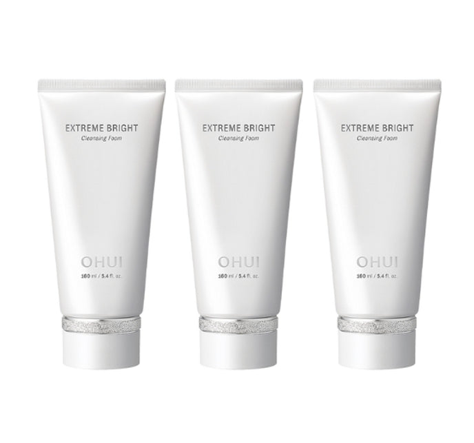 3 x O HUI Extreme White Bright Cleansing Foam 160ml from Korea