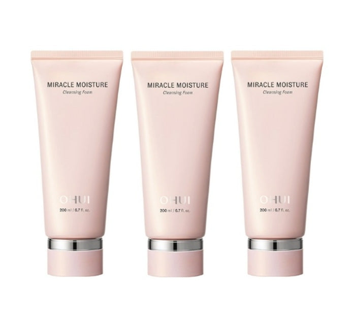 3 x O HUI Miracle Moisture Cleansing Foam 200ml from Korea