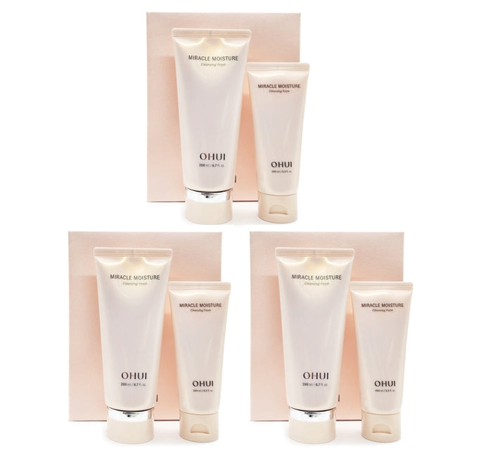 3 x O HUI Miracle Moisture Cleansing Foam Set (2 Items) Aug. 2026 from Korea