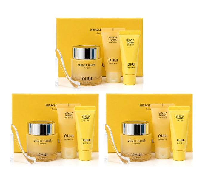 3 x OHUI Miracle Toning Glow Cream Aug. 2026 Set (3 Items) from Korea