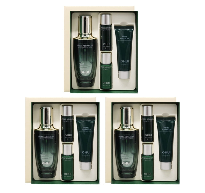 3 x O HUI Prime Advancer De-aging Ampoule Serum Big Size Sep. 2026 Set 