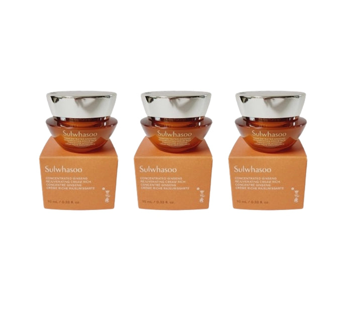 [For Testing] 3 x Sulwhasoo Concentrated Ginseng Rejuvenating Cream Rich 10ml Korea by Sulwhasoo