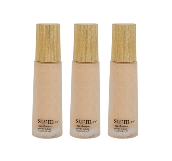 3 x Su:m37 LosecSumma Velvet Cover Foundation 30ml #1 #2  from Korea