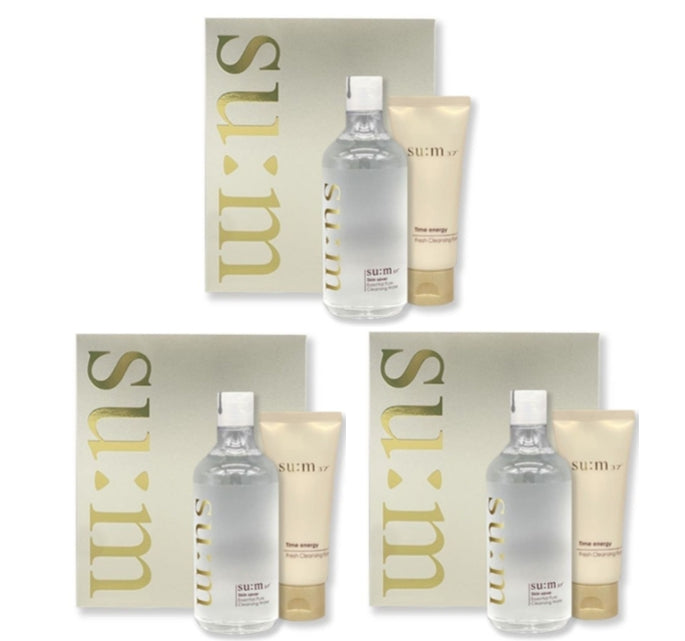 3 x Su:m37 Skin Saver Essential Cleansing Water Sep. 2026 Set (2 Items) from Korea