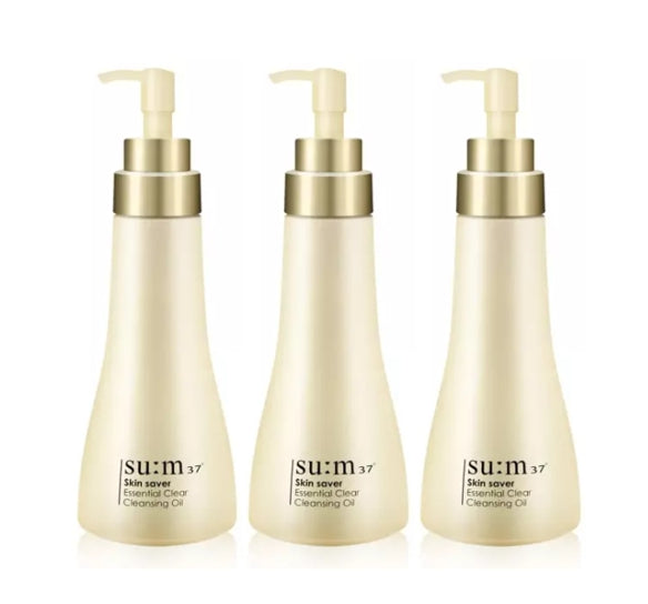 3 x Su:m37 Skin Saver Essential Clear Cleansing Oil 250ml from Korea