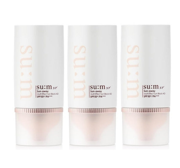 3 x Su:m37 Sun-away Multi Effect Sun Block AD 50ml SPF50+ PA+++ from Korea