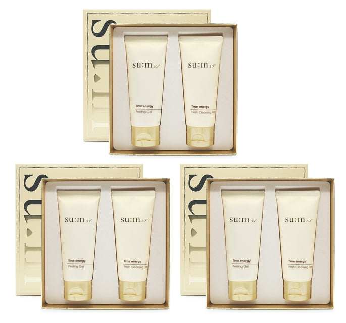3 x Su:m37 Time Energy Peeling Gel Aug. 2026 Set (2 Items) from Korea