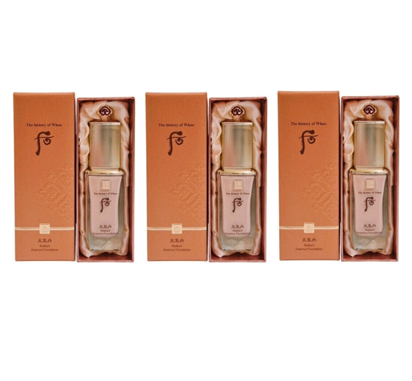 3 x The History of Whoo Cheongidan Hwahyun Radiant Essence Foundation #21 #23 40ml from Korea