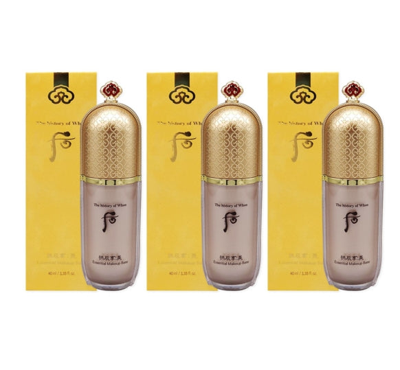 3 x The History of Whoo Gongjinhyang:Mi Essential Makeup Base 40ml from Korea