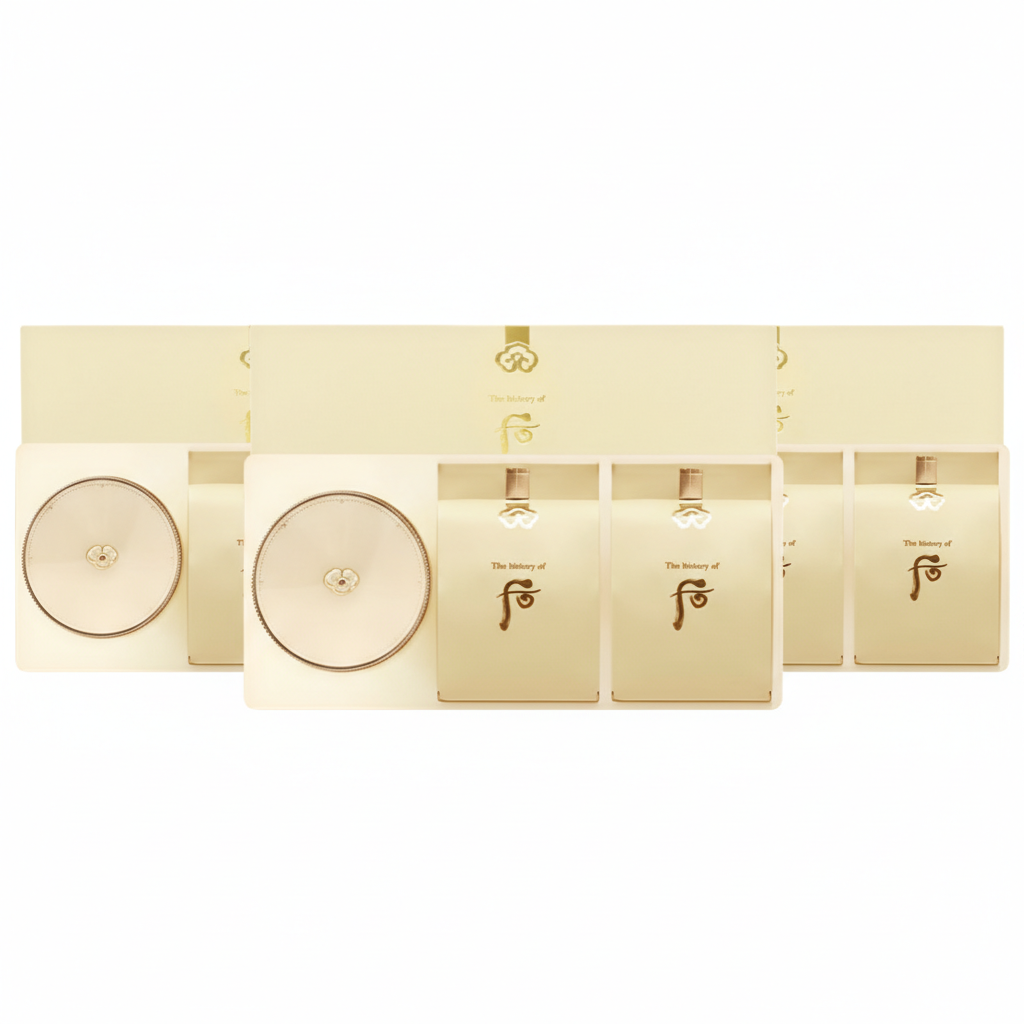3 x The History of Whoo Gongjinhyang:Mi Luxury Golden Cushion #21 Set (3 Items) Jan. 2026 from Korea