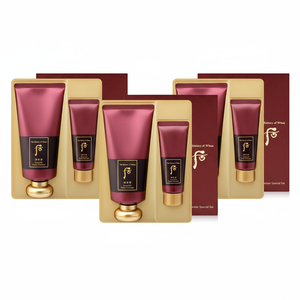 3 x The History of Whoo Jinyulhyang Essential Foam Cleanser Aug. 2026 Set (2 Items) from Korea