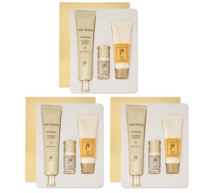 3 x The History of Whoo UV Ultimate Anti-Wrinkle Sun Big Size Aug. 2026 Set (3 Items) from Korea