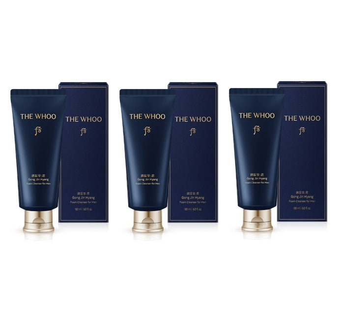 3 x [MEN] The History of Whoo Gongjinhyang:Kun Jayang Foam Cleanser 180ml from Korea