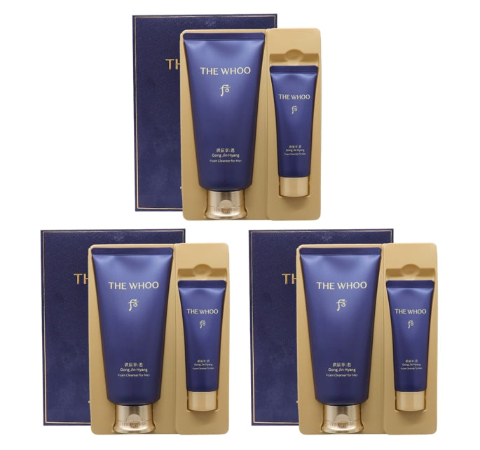 3 x [MEN] The History of Whoo Gongjinhyang:Kun Jayang Foam Cleanser Aug. 2026 Set (2 Items) from Korea