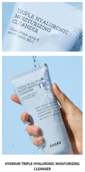 3 x COSRX Triple Hyaluronic Moisturizing Cleanser 150ml from Korea by COSRX