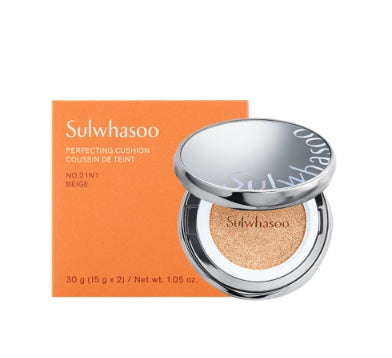 New Sulwhasoo Perfecting Cushion AIRY Pack, 15g x 2, 7 Colours + Samples(3 Items) from Korea