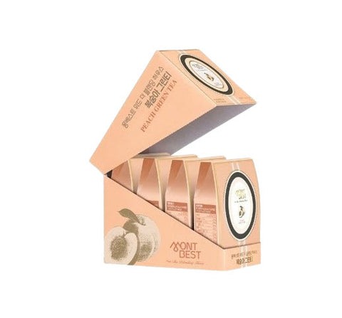 4 X MONTBEST With The Blending House Peach Green Tea, 10 sticks from Korea_KT by MONTBEST