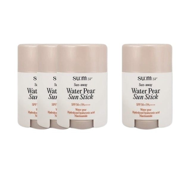 4 x Su:m37 Sun-away Water Pear Sun Stick July 2025 Set from Korea by Su:m37