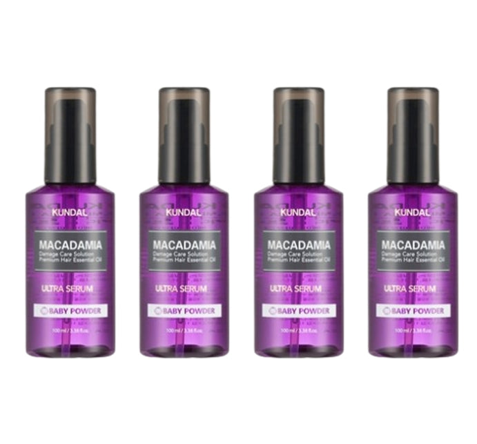 4 x KUNDAL Ultra Serum Hair Essence Baby Powder 100ml by KUNDAL