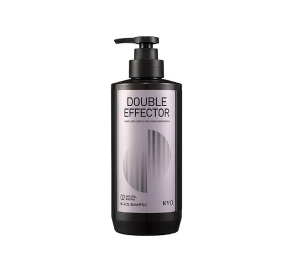 Ryo Double Effector Black Shampoo Hair Loss Care for Gray Hair Darking #01 Deep Brown #02 Natural Brown 543ml from Korea