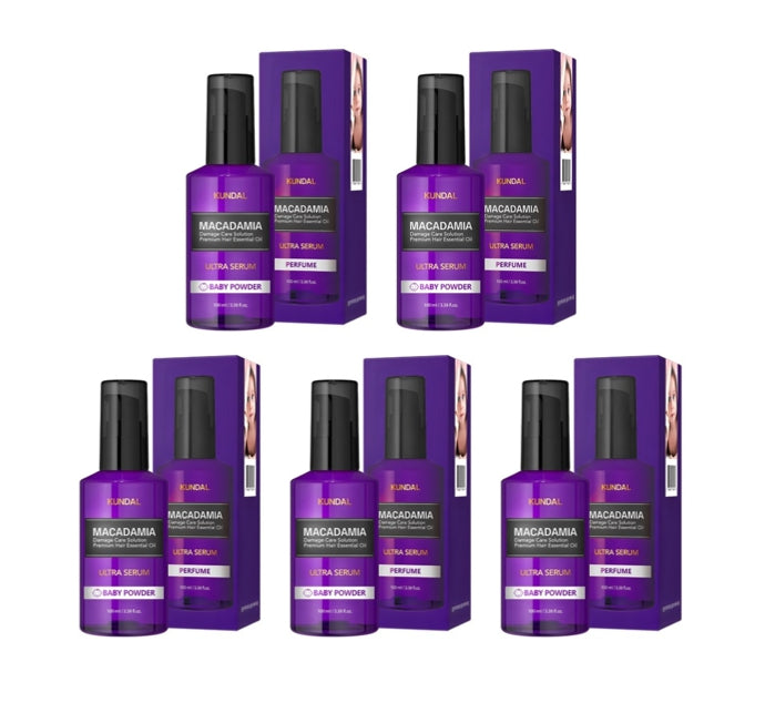 5 x KUNDAL Ultra Serum Hair Essence Baby Powder 100ml by KUNDAL