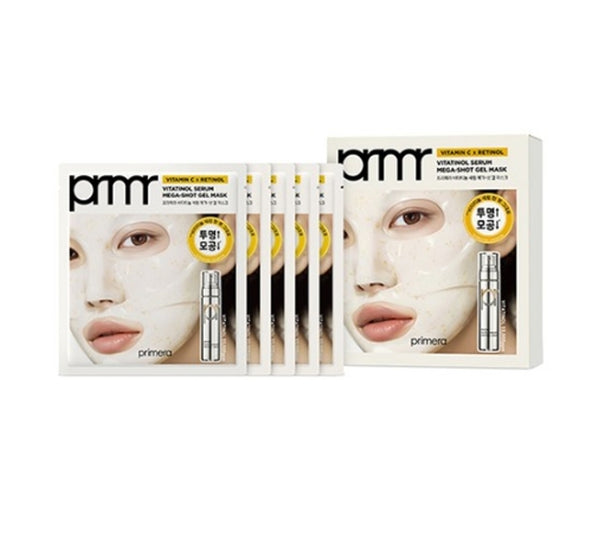 5 x Primera Vitatinol Serum Mega-Shot Gel Mask 34ml from Korea by Primera