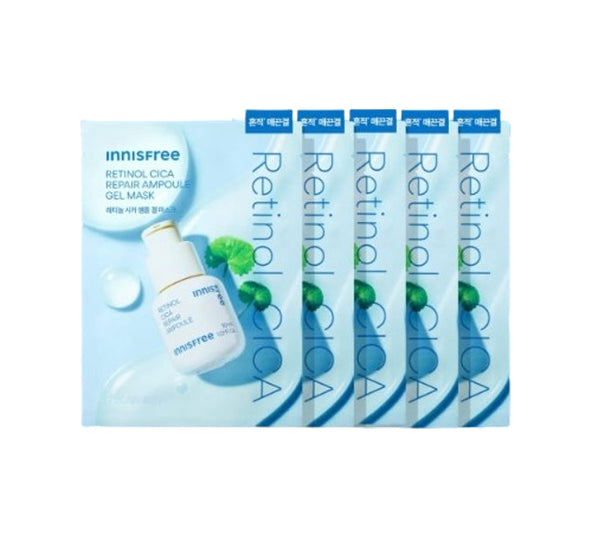 5 x innisfree Retinol Cica Repair Ampoule Gel Mask 23ml from Korea by innisfree