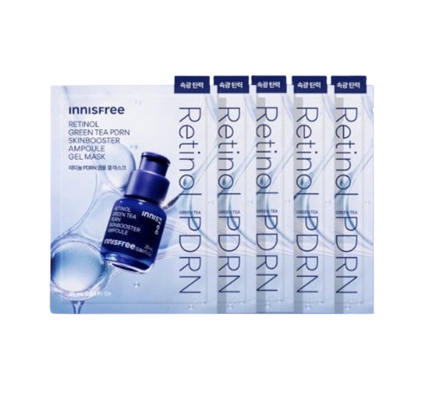 5 x innisfree Retinol Green Tea PDRN Skin booster Gel Mask 25ml from Korea by innisfree