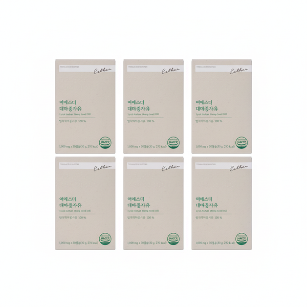 6 x ESTHER FORMULA Lyuh Esther Hemp Seed Oil (30g x 30) from Korea