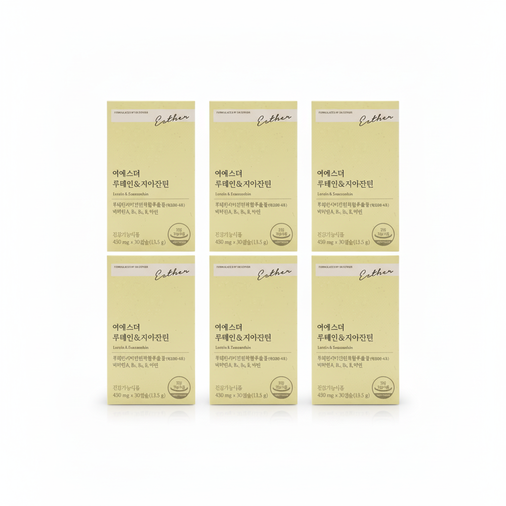 6 x ESTHER FORMULA Lyuh Esther Lutein&Zeaxanthin (450mg x 30) from Korea