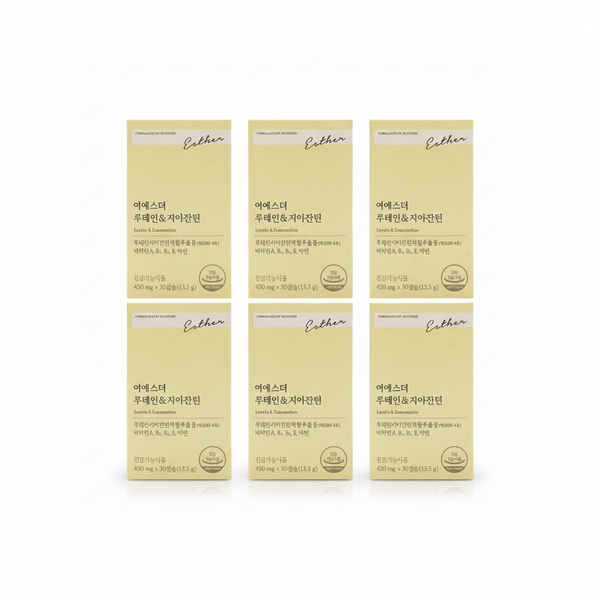 6 x ESTHER FORMULA Lyuh Esther Lutein&Zeaxanthin (450mg x 30) from Korea