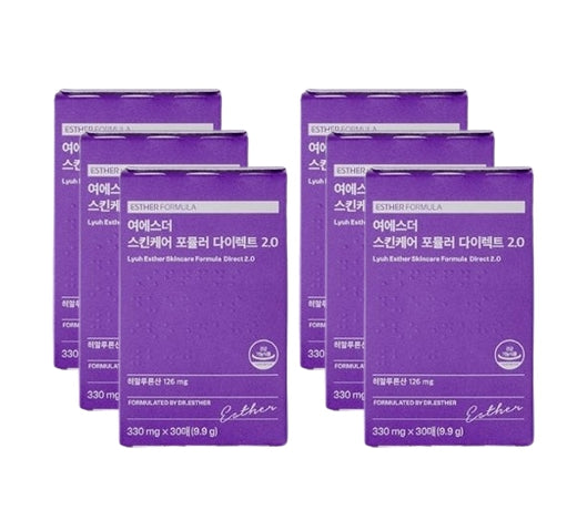 6 x ESTHER FORMULA Skincare Formula Direct 2.0, 30 Sheets from Korea
