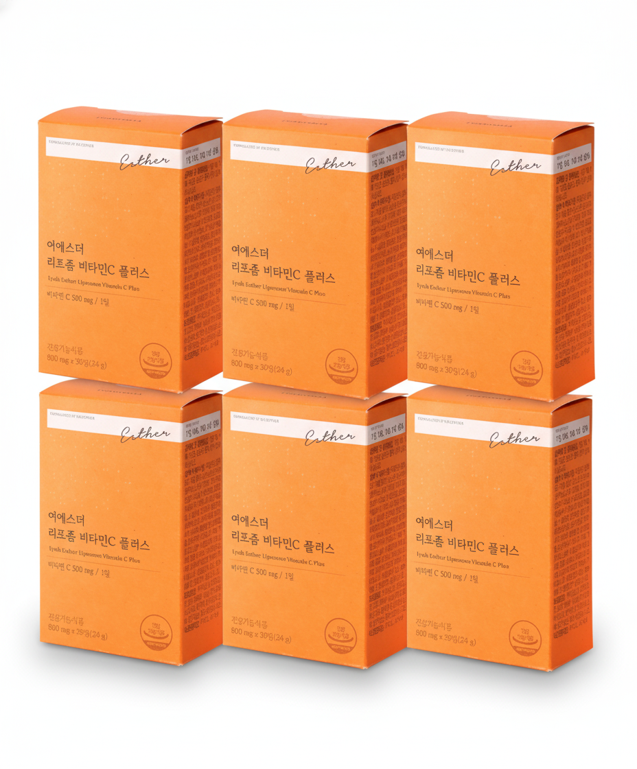 6 x ESTHER FORMULA Lyuh Esther Liposome Vitamin C Plus 30 Capsules from Korea