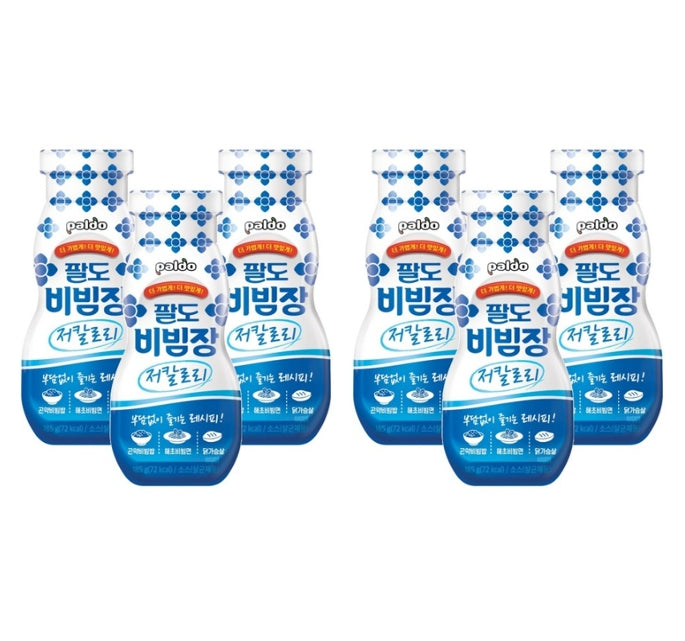 6 x Paldo Bibim Sauce Low Calorie Version 185g, Guilt-Free Korean Flavor from Korea