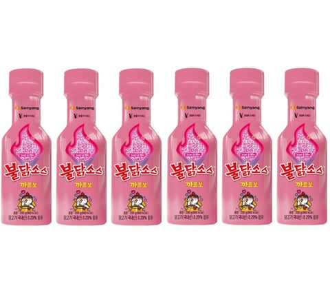 6 x Samyang Carbonara Buldak Sauce 200g, Creamy Korean Fire Noodle Sauce from Korea