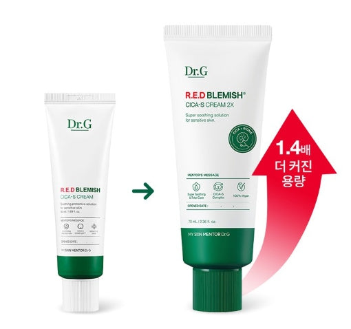 2 x Dr.G Red Blemish Cica S Cream 2X 70ml from Korea