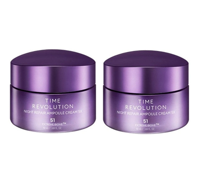 2 x MISSHA Time Revolution Night Repair Ampoule Cream 5X 50m from Korea by MISSHA