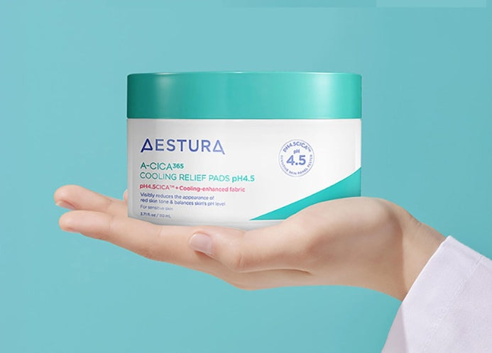 AESTURA A-Cica 365 Cooling Relief Pads pH4.5, 60 Pads from Korea