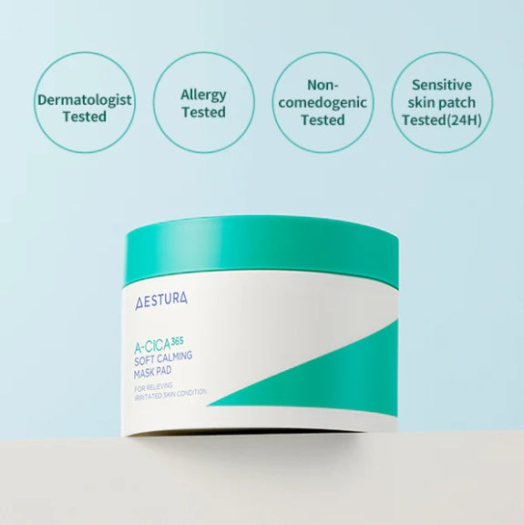 AESTURA A-Cica 365 Soft Calming Mask Pad 60 Pads from Korea by AESTURA