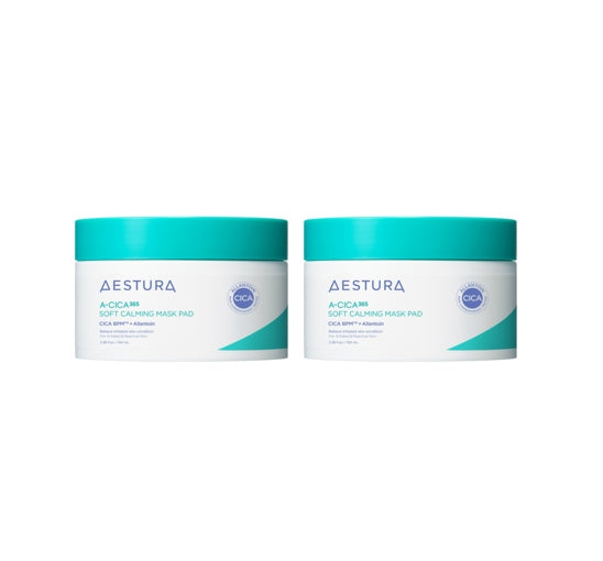 2 x AESTURA A-Cica 365 Soft Calming Mask Pad 60 Pads from Korea by AESTURA