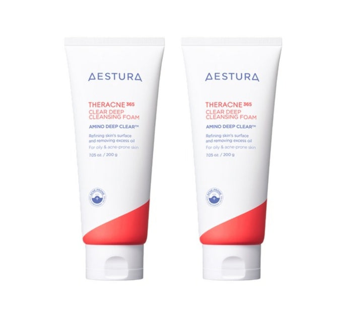 2 x AESTURA THERACNE 365 Clear Deep Cleansing Foam 200g from Korea by AESTURA